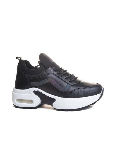 Flet 121 Siyah-beyaz Kadın Spor Sneaker Siyah