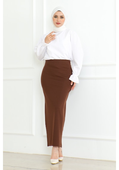 İbrahim Burak Etiler Collection Etek Kahverengi 401