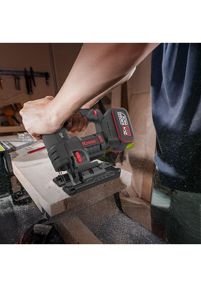 Kue26 20volt 4.0ah Li-ion Çift Akülü Profesyonel Kömürsüz Devir Ayarlı Şarjlı Dekupaj Testere
