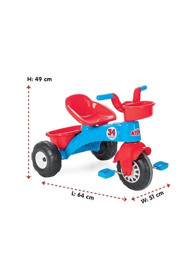 Pilsan Atom 3 Tekerlekli Bisiklet - Kırmızı / Mavi