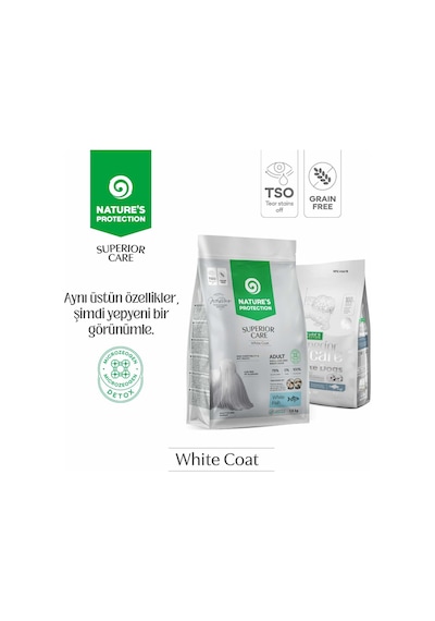 Nature's Protection Tahılsız %78 Hayvansal Proteinli Balıklı Beyaz Yetişkin Köpek Maması 1500 G