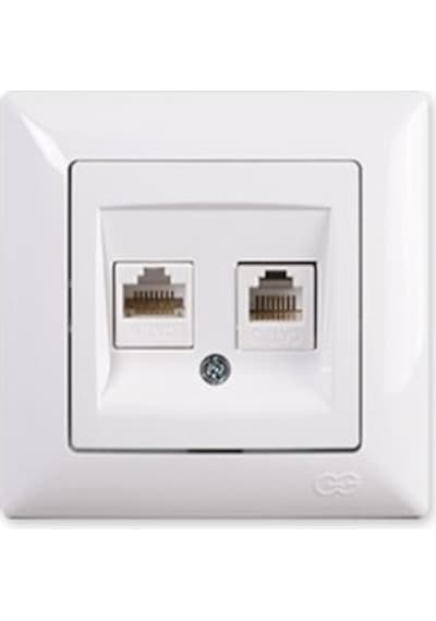 Günsan Vısage Beyaz Data+nümeris Priz Cat6-cat3 Mkz