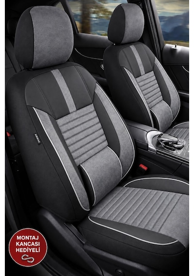 Vw Caddy 2 Phantom Gri Tay Tüyü Ticari 2+1 Oto Koltuk Kılıfı Tam Set -ortopedik-kolay Montaj-terletmez 2004 - 2015