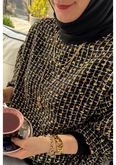 Rabia Şamlı Tüvit Sweat Sarı Normal