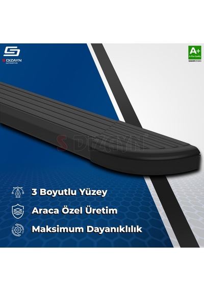 S-dizayn Ssangyong Musso Elektrikli Skyline Siyah Yan Basamak 223 Cm 2025 Üzeri A+ Kalite