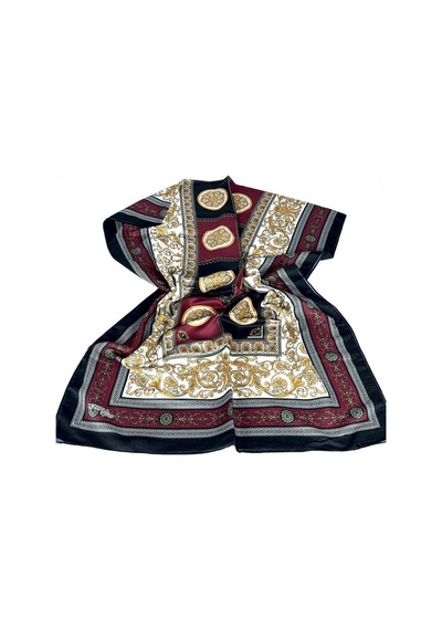 İPEKAL Soft Pamuk Şal-75 X 190 -06574 Siyah-Gold