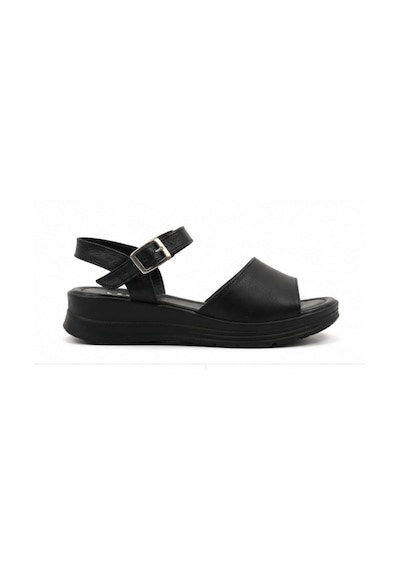 N Napa Shoe Np.15600.siyah Deri Sandalet