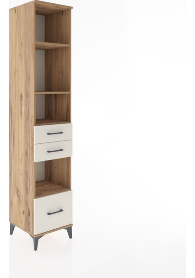 Hyperion Dolap 4 Raflı 3 Çekmeceli 44x44x221 Çam-aytaşı Çam