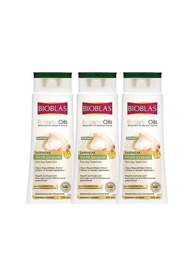 Bioblas Botanicoils Sarımsak Günlük Şampuan 500 Ml X 3 Adet