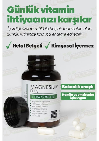 Aromel Magnezyum Plus Takviye Edici Gıda 60 Kapsül
