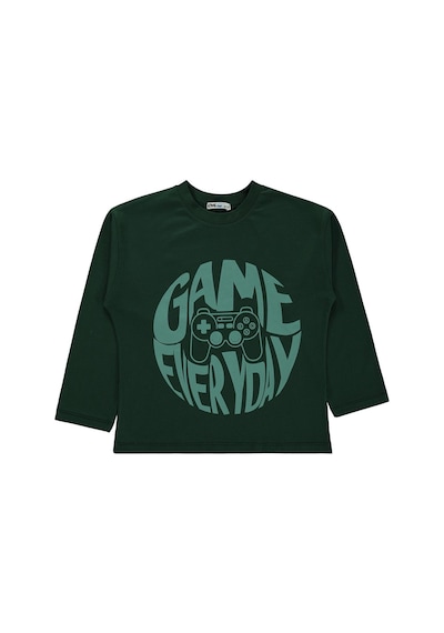 Civil Boys Game Everyday Baskılı 6-9 Yaş Sweatshirt Km - Yeşil Çam Yeşili