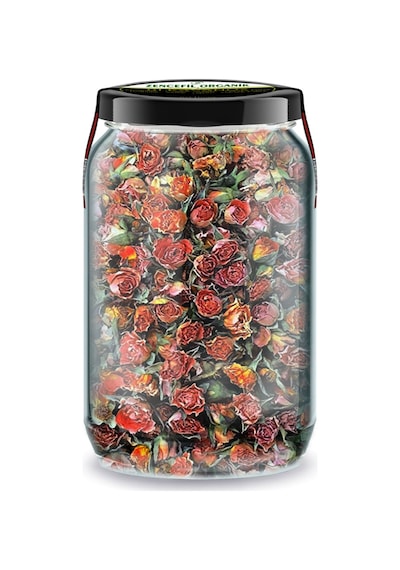 Tomurcuk Turuncu Gül Kurusu Bi Kavanoz 660 Cc. Cam Kavanozda Turuncu Renk Kuru Gül Dried Rose Bud