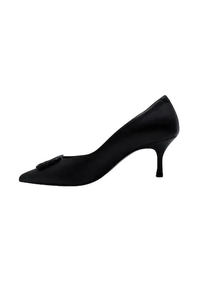Poletto Hakiki Deri Sıyah Ayakkabı Stiletto 9841 41-1251 Siyah