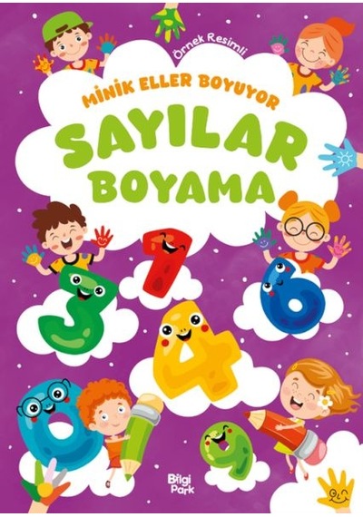 Minik Eller Boyuyor Sayılar Boyama Kitabı Örnek Resimli