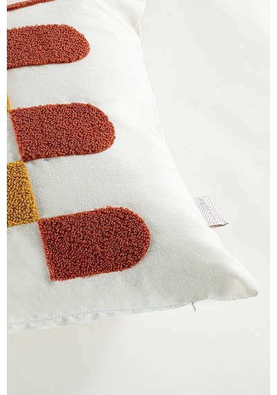 Koza Home Craft Hardal Kiremit Dairesel Desenli Boncuk Elyaf İç Dolgulu Kır Hardal