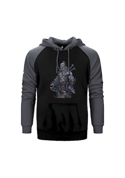 Diablo Iıı Reaper Of Souls Gri Renk Reglan Kol Kapşonlu Sweatshirt Gri