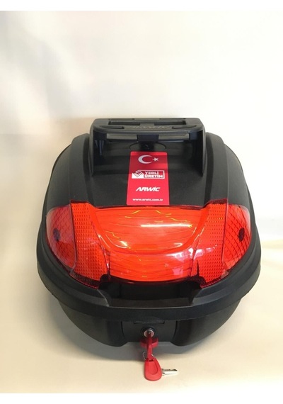 Arwiç Motorsiklet Arka Çanta 32 Litre Siyah Sırt Dayamalı Üst Tabakalı Full Set