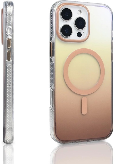 Apple Uyumlu iPhone 16 Pro Max Kılıf M-safe Şarj Özellikli Transparan Renk Geçişli Zore Toros Kapak