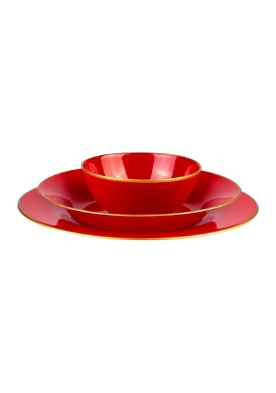 Karaca  Retro Kırmızı 18 Parça 6 Kişilik Yemek Takımı