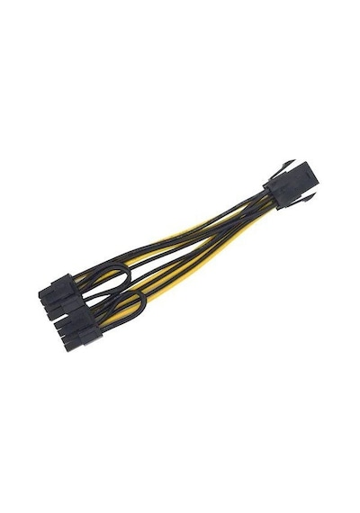 6 Pin to 2 x 6+2 Pin PCI-E Ekran Kartı Güç Power Kablosu Çevirici