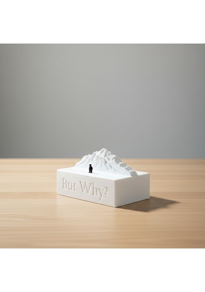 "but Why " Nihilist Penguen Felsefi Ve Mizahi Dekoratif Masaüstü Figürü 10,4x6,6 Cm