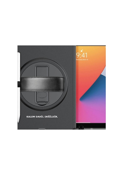 Apple Uyumlu İpad 10.2 7.nesil Kılıf Hand Strap Tablet Kılıfı - Siyah Evimdeyokyok