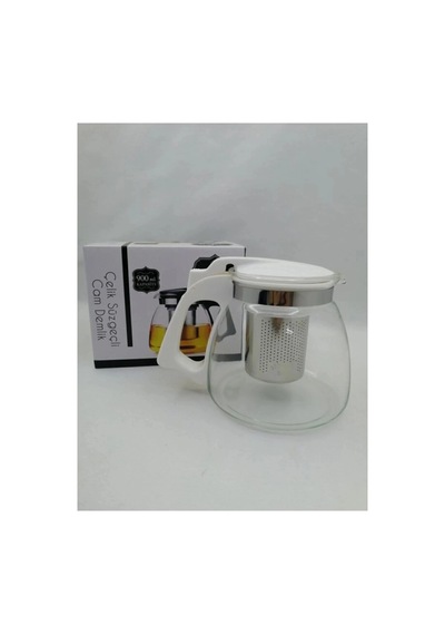 Hubrendy Tedarik Çelik Süzgeçli Cam Demlik 900 Ml. Royaleks-8882 Diğer