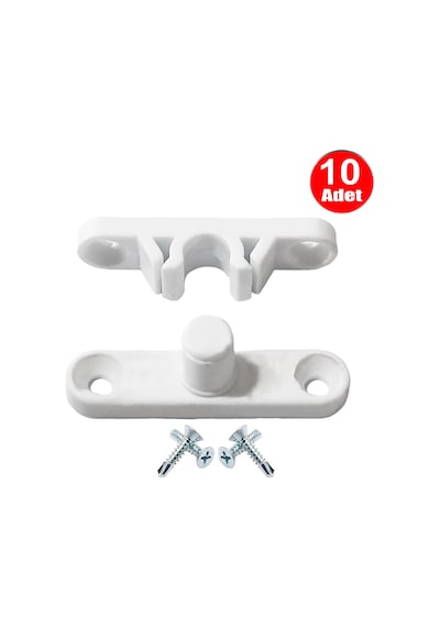 Pvc Kapı Pencere Sineklik Beyaz Plastik Çıt Çıt Kilit Menteşe Küçük Boy 4cm -10 Adet