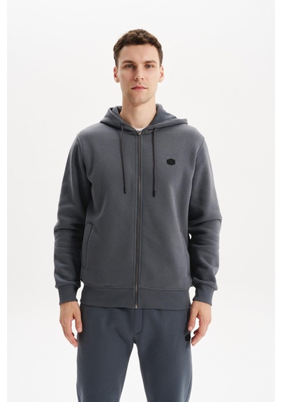AR-MA Arma Erkek Regular Fit 3 İplik Kapüşonlu Sweatshirt Fermuarlı, Fleto Cepli, Kalın Kumaş K30324650502 Gri AR-MA Arma Erkek Regular Fit 3 İplik Kapüşonlu Sweatshirt Fermuarlı, Fleto Cepli, Kalın Kumaş K30324650502 Gri