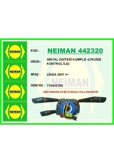 Bescher Sinyal Ünitesi Komple - Cruise Kontrol İle Linea 2007 Neıman 442320 735442320