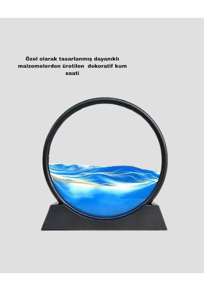 Mey İthalat Şeffaf Dekoratif Kum Saati Dayanıklı Gövde, Minimalist Stil, Masa Ve Vitrin Aksesuarı -