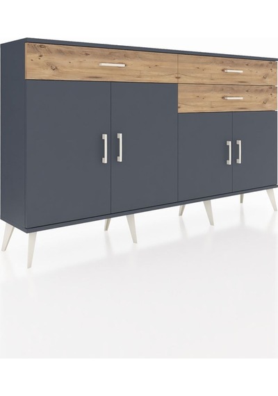 Arges Konsol 2 Raflı 3 Çekmeceli 4 Kapaklı 176x30x99 Antrasit-ant Antrasit-antrasit/çam Arges Konsol 2 Raflı 3 Çekmeceli 4 Kapaklı 176x30x99 Antrasit-ant Antrasit-antrasit/çam