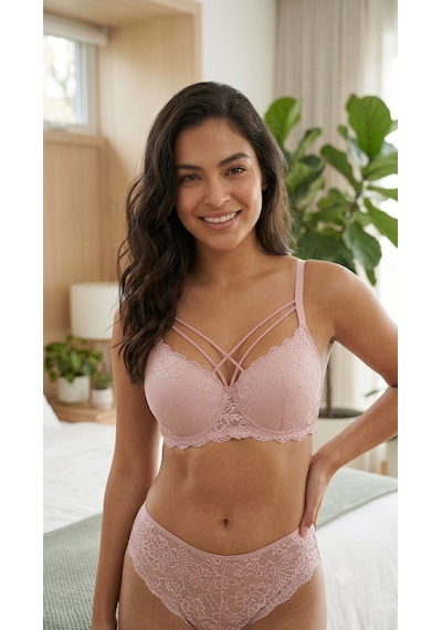 Trend Dokunuş Kadın Pudra Pembesi Askılı Dantelli Ve Dolgulu İç Çamaşırı Sütyen Külot Takımı Pudra Pembe Trend Dokunuş Kadın Pudra Pembesi Askılı Dantelli Ve Dolgulu İç Çamaşırı Sütyen Külot Takımı Pudra Pembe