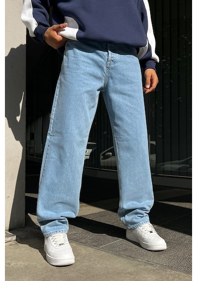 Flaw Basic Baggy Jean Buz Mavi Buz Mavi