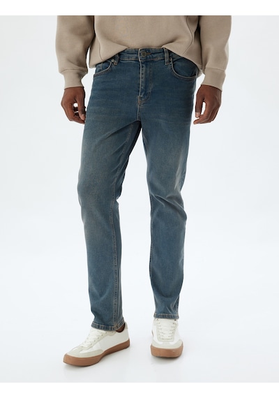 Koton Brad Kot Pantolon Slim Fit Normal Bel Orta İndigo 5wam40010ıd İndigo