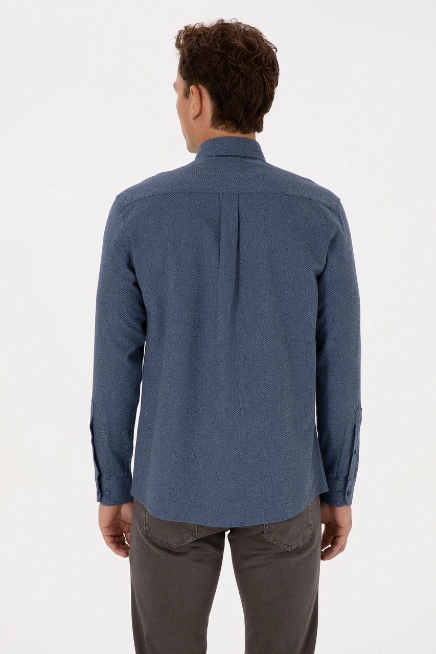 U.s. Polo Assn. Erkek Açık Lacivert Gömlek Desenli 50308584-vr059 Acık Lacıvert