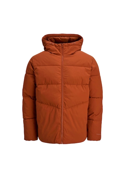 Jack & Jones Puffer Kahverengi Erkek Mont 12283517 Rosu
