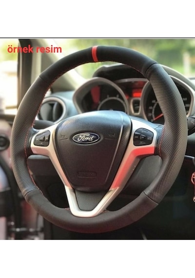 Oto Dikmeli Direksiyon Kılıfı Noktalı-Alkantara Yüzüklü Model 342767847