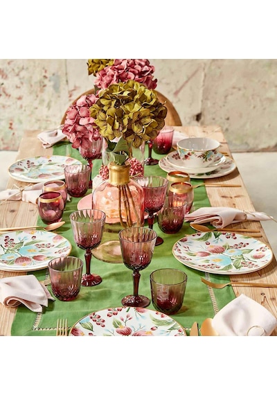 Bella Maison Colore Kesme Kadeh 6'lı Gül Kurusu 310 CC Pembe