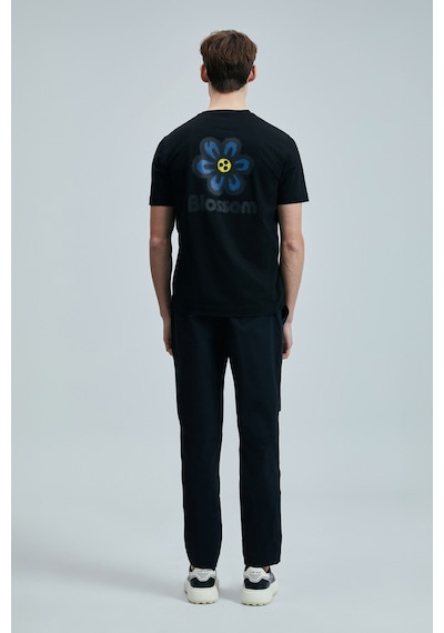 Lufian Peace Modern Grafik T- Shirt Siyah Siyah 111020246100100 Siyah
