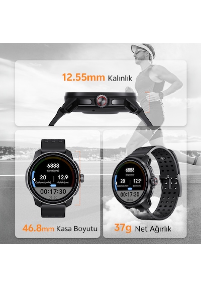 Qcy Track 1.43" Akıllı Saat (Distribütör Garantili)