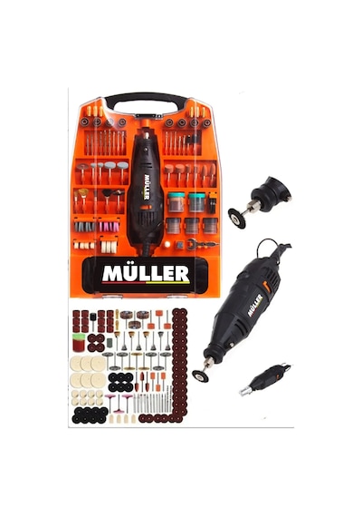Pro Müller Çok Amaçlı Devir Ayarli 300 Parça Hobi Gravür Seti El Motoru Usta Set