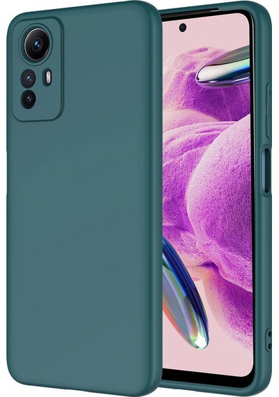 Kilifone - Xiaomi Uyumlu Redmi Note 12s - Kılıf İçi Kadife Koruyucu Mara Lansman Kapak - Koyu Yeşil