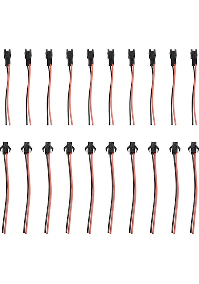 10 Adet 2 Pin Sm Jst 2p Kablolu Konnektor Dişi Erkek Takım 20cm