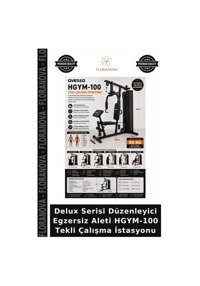 Delux Serisi Düzenleyici Egzersiz Aleti Hgym-100 Tekli Çalışma İstasyonu