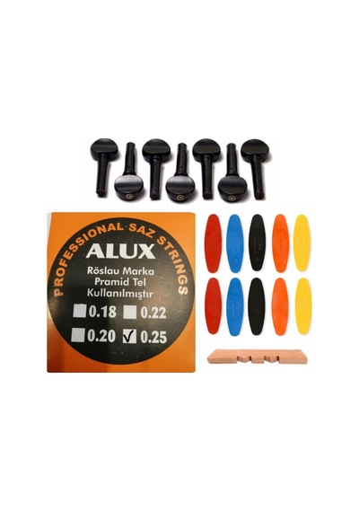 Alux 0.25 Pramid Abanoz Burgu Tezene Eşik 4'Lü Set