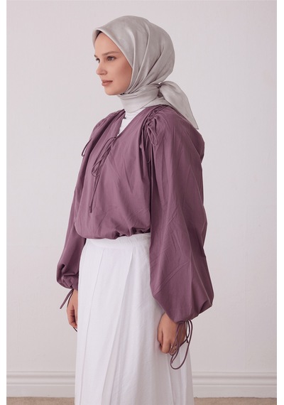 Belli Soyut Desen %100 Twill İpek Eşarp Be28 Gümüş