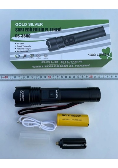 Gold Sılver 10w Profesyonel Şarjlı Ledli Elfeneri