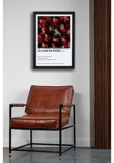 La Casa De Papel Dizi-film Siyah Çerçeveli Tablo Poster