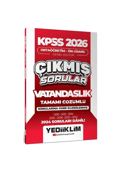 Yediiklim 2026 Kpss Ortaöğretim Ön Lisans Genel Kültür Vatandaşlık Tamamı Çözümlü Çıkmış Sorular 2024 Soruları Dahil